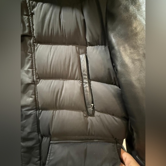 MEN'S RUDSAK CALCOT BLACK DOWN FILLED WINTER LEATHER SLEEVES - Picture 7 of 13